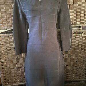 INC International Concepts Black Long Sleeve Dress